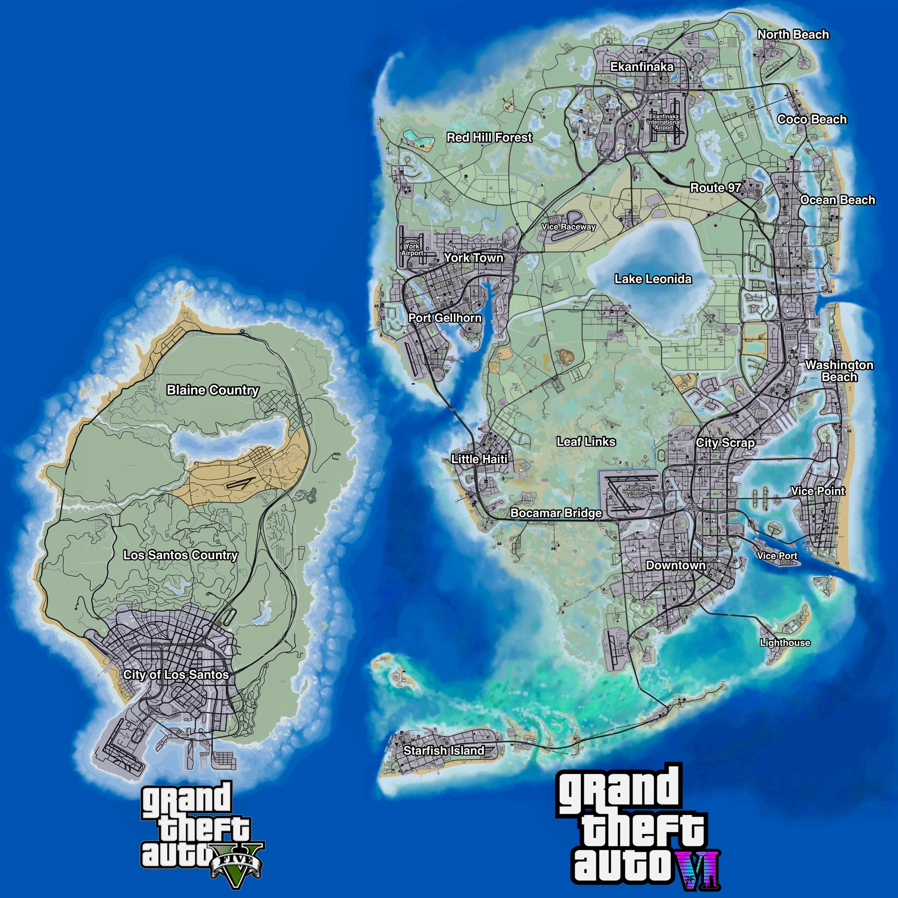 网传《GTA6》地图面积147平方公里 是前作两倍